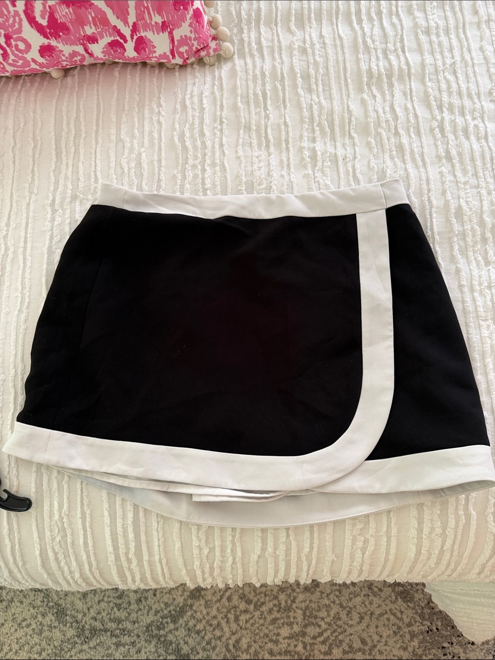 Black and White Wrap Skort